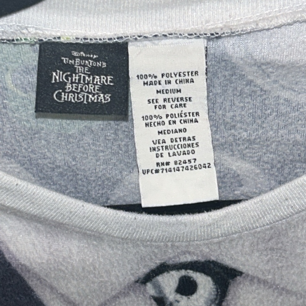 Disney Nightmare before Christmas soft sweater PJ shirt - Size Medium - Picture 3 of 5